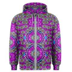 Spring Time In Colors And Decorative Fantasy Bloom Men s Zipper Hoodie by pepitasart