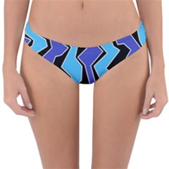 Vertical Blues Polynoise Reversible Hipster Bikini Bottoms by jumpercat