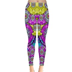 Fantasy Bloom In Spring Time Lively Colors Leggings  by pepitasart