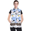 Friends Not Food - Cute Cow Women s Puffer Vest View1