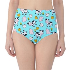 The Farm Pattern High-waist Bikini Bottoms by Valentinaart