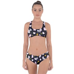 The Farm Pattern Criss Cross Bikini Set by Valentinaart