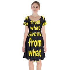 Save Me From What I Want Short Sleeve Bardot Dress by Valentinaart