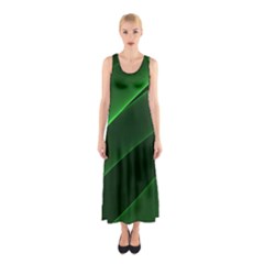 Background Light Glow Green Sleeveless Maxi Dress