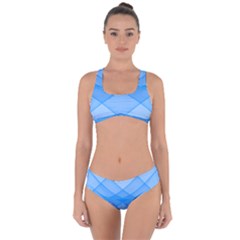 Background Light Glow Blue Criss Cross Bikini Set by Nexatart