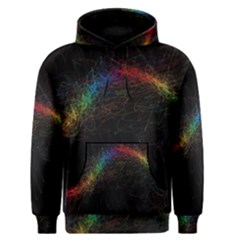 Background Light Glow Lines Colors Men s Pullover Hoodie