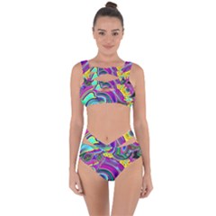 Background Art Abstract Watercolor Bandaged Up Bikini Set 