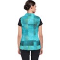 Background Squares Blue Green Women s Puffer Vest View2