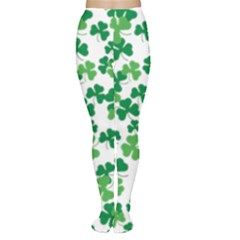 St  Patricks Day Clover Pattern Women s Tights by Valentinaart