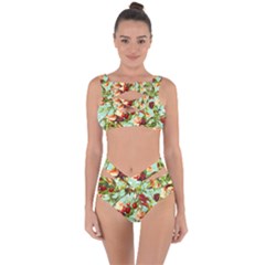 Fruit Blossom Bandaged Up Bikini Set 