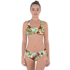 Fruit Blossom Criss Cross Bikini Set