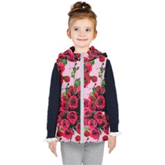 Roses Pink Kid s Puffer Vest