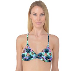 Floral Waves Reversible Tri Bikini Top