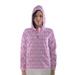 Damask Pink Hooded Wind Breaker (women)