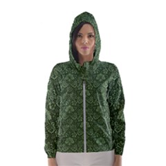 Damask Green Hooded Wind Breaker (women)