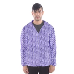 Knitted Wool Lilac Hooded Wind Breaker (men)