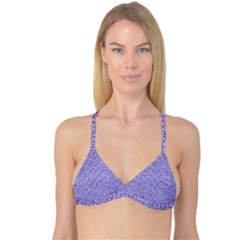 Knitted Wool Lilac Reversible Tri Bikini Top
