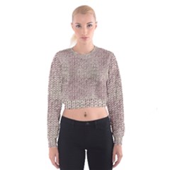 Knitted Wool Pink Light Cropped Sweatshirt