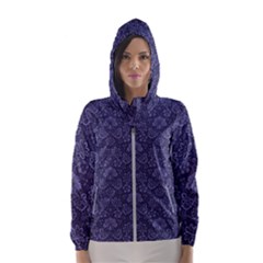 Damask Purple Hooded Wind Breaker (women)