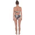 Rose Bushes Brown Tie Back One Piece Swimsuit View2