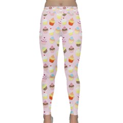 Baby Pink Valentines Cup Cakes Classic Yoga Leggings by PodArtist