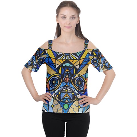 Sirian Solar Invocation Grid - Cutout Shoulder Tee by tealswan