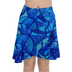 Arcturian Calming Grid - Chiffon Wrap Front Skirt by tealswan
