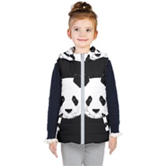 Panda  Kid s Puffer Vest by Valentinaart