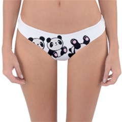 Panda  Reversible Hipster Bikini Bottoms by Valentinaart