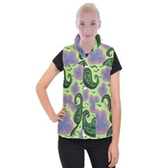 Leaves Women s Button Up Vest