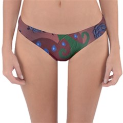 Slanted Green Houses Reversible Hipster Bikini Bottoms