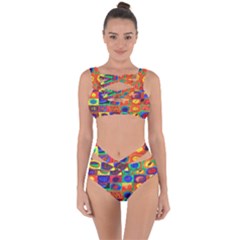 Water Color Eggs Tile Bandaged Up Bikini Set 