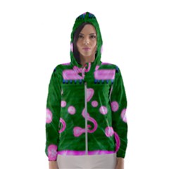 Hearts For The Pink Cross Hooded Wind Breaker (women)