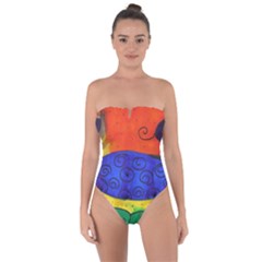 Face Tie Back One Piece Swimsuit