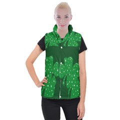 Sparkly Clover Women s Button Up Vest by Valentinaart