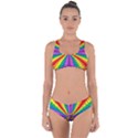 Rainbow Hearts 3d Depth Radiating Criss Cross Bikini Set View1