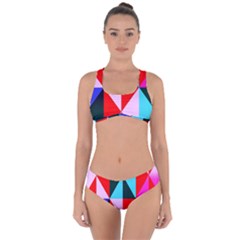 Geometric Pattern Design Angles Criss Cross Bikini Set by Nexatart
