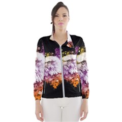 Awesome Eagle With Flowers Wind Breaker (women) by FantasyWorld7