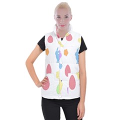 Easter Patches  Women s Button Up Vest by Valentinaart