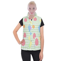 Easter Patches  Women s Button Up Vest by Valentinaart