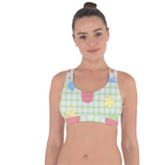 Easter Patches  Cross String Back Sports Bra by Valentinaart