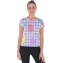 Easter Patches  Short Sleeve Sports Top  by Valentinaart