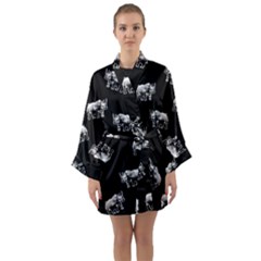 Rhino Pattern Long Sleeve Kimono Robe by Valentinaart