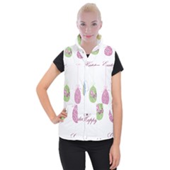 Easter Eggs Women s Button Up Vest by Valentinaart