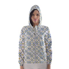 Vivid Check Geometric Pattern Hooded Wind Breaker (women) by dflcprints