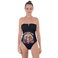 Route 66 Tie Back One Piece Swimsuit by ArtworkByPatrick