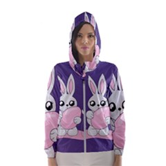 Easter Bunny  Hooded Wind Breaker (women) by Valentinaart