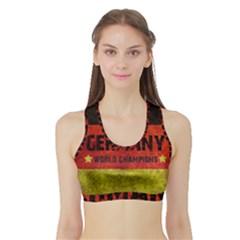 Football World Cup Sports Bra With Border by Valentinaart