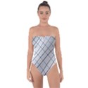 Silver Scratch Tie Back One Piece Swimsuit View1