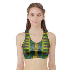 Summer Night After The Rain Decorative Sports Bra With Border by pepitasart